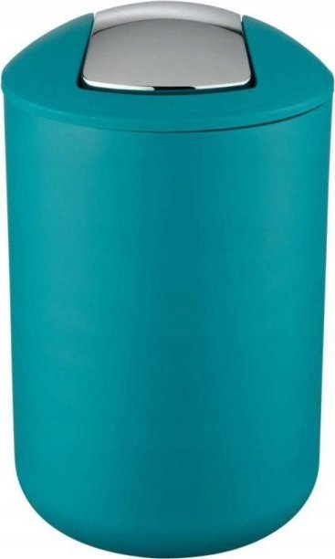 Koshi mbeturinash Wenko Brasil Swing Cover, 19.5x31 cm, plastikë TPE, blu petrol