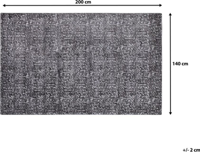 Tapet Beliani ESEL, 140x200 cm, viskozë, gri argjendi