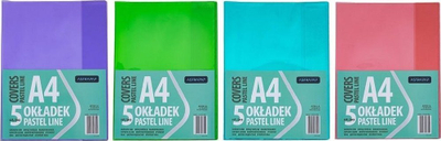 Mbulesa fletoreje Astra Pastel Line, A4, set me 5 copë, ngjyra pastel