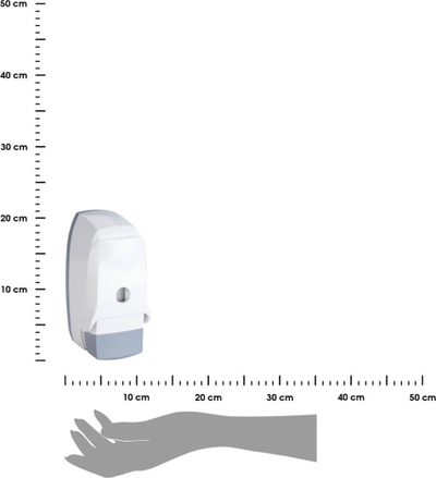Dispenser muri Wenko Ascoli 18993100, 450 ml, plastik, i bardhë-gri