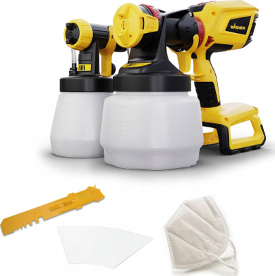Pistoletë llakimi Wagner UniversalSprayer W600 Flexio, pa kabllo 18V, 500 ml/min, e verdhë