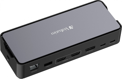 Docking station Verbatim CDS-15, 15 porta, USB-C 3.2, i zi me gri