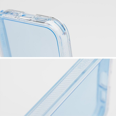 Mbrojtëse telefoni Matrix Clear Case për iPhone 15, transparente, me kornizë blu