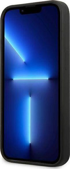 Këllëf telefoni Guess Silicone Line Triangle, për iPhone 13 Mini, silikon, i zi