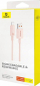 Kabllo USB Baseus, USB-A në USB-C, 1 m, 100W, rozë