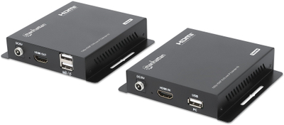 Set ekstender HDMI KVM Over IP Manhattan MH, Full HD 1080p, deri nja 120 m, i zi