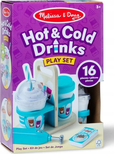 Set lojrash Melissa &amp; Doug Hot &amp; Cold Drinks, 16 pjesë, për kalamaj 3+, shumëngjyrësh