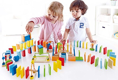 Lodër domino druri Hape Dynamo Dominoes, 107 copa, për mësim, shumëngjyrëshe