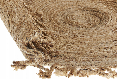 Tapet rrumbullak Beliani ZONGULDAK, 120 cm, jute, bezhë krem