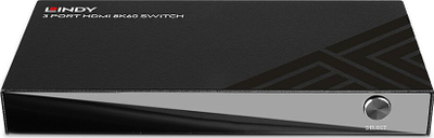 Ndarës HDMI Lindy 3 Port Switch, 8K 60Hz, HDR, i zi