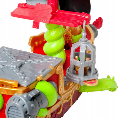 Set loje Piratix Kraken Ship, anije piratësh me Kraken që lëviz, 2 figurina, plot aksesorë, shumëngjyrësh