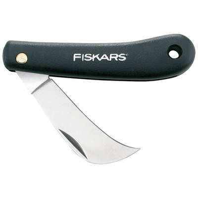 Thikë e vogël dore Fiskars K62, për kopësht, zezë
