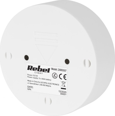 Dritë nate REBEL ZAR0507 me sensor lëvizje, LED, e bardhë