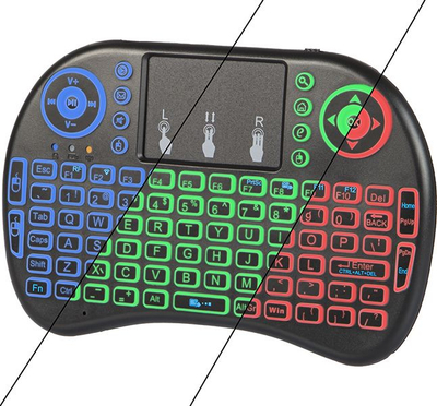 Tastierë mini wireless BLOW KS-2, LED, me touchpad, e zezë