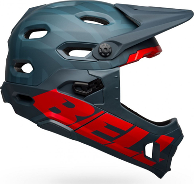 Helmetë çiklizmi Bell Super DH MIPS Spherical, full face, madhësia L 59-63 cm, blu matte crimson