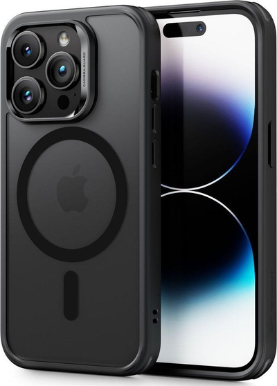 Mbrojtëse telefoni ESR Classic Hybrid HaloLock për iPhone 14 Pro, MagSafe, mban mirë goditjet, transparente me të zezë