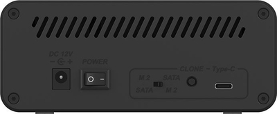 Докинг станица Иcy Box IB-2914MSCL-C31, за 2.5" и 3.5" во M.2 NVMe, USB Type-C 10 Gbit/s, црна