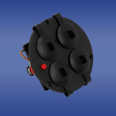 Prizë zgjatuese Elektro-Plast 4x220V, me tokëzim, çelës termik, e bardhë