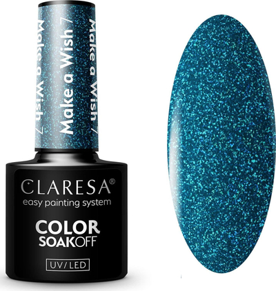 Llakk xhel për thonj Claresa SoakOff Make a Wish 7, UV LED, 5 g