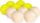 Set loje pétanque Get &amp; Go Jeu De Boules, dru 28mm, 10 copë, natyral edhe i verdhë