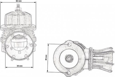 Valvul blow off Turboworks Blitz Venturi Drive, me dy pistona, hapje 45 mm, ngjyrë argjendi