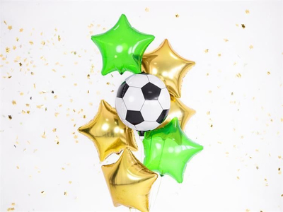 Balonë folie dekorative Ball, 40 cm, e bardhë e zezë