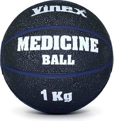 Top mjekësor Vinex VMB-L001P, 1kg, gomë antirrëshqitëse, i zi