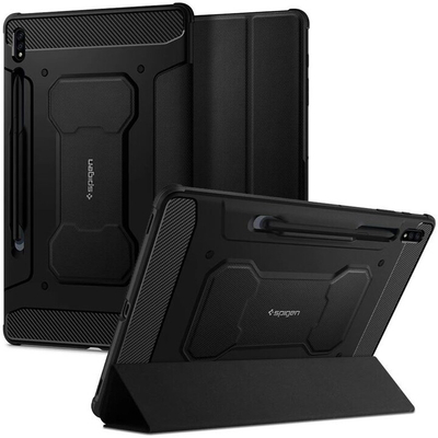 Mbrojtëse Spigen Rugged Armor për Samsung Galaxy Tab S7+, e zezë