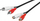Kabllo zgjatues audio RCA Goobay 50437, 10 m, 2x RCA mashkull me 2x RCA femër, e zezë