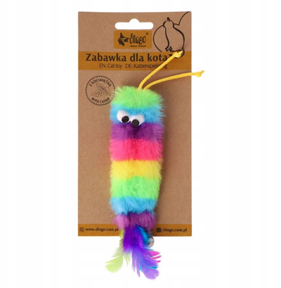 Lodër për mace DINGO Worm, 15 cm, me catnip, shumëngjyrësh