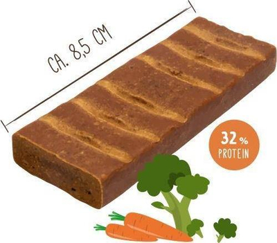 Shufër ushqyese për qen Sammys Fitness Slice Bar, me brokoli edhe karota, 25g