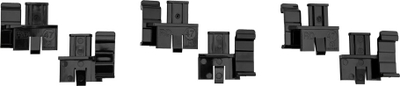 Kapëse për helmetë RealWear MSA Front Brim Top Mount Clips, për syrin e majtë, 3 palë, ngjyrë e zezë