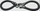 Zinxhir sigurie Abus 1806 Infinity Loop, 110 cm, për biçikletë, i zi