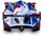 Макета автомобил Weiss BMW M Hybrid V8, лиеан метал, 1:45, бела