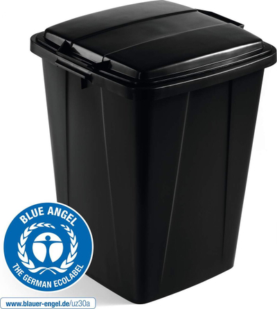 Kapak koshi Durable DURABIN ECO 90L, plastikë e ricikluar, i zi