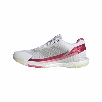 Atlete padel Adidas Crazyquick Boost W, për goca, të bardha me rozë