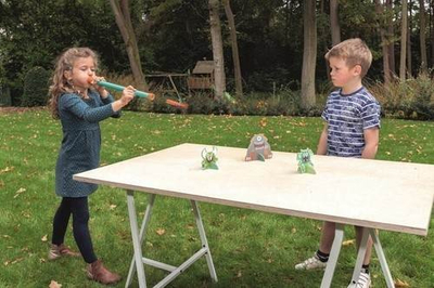 Сет игри со стрелички SCRATCH Blowpipe Dart Set Pirates, за деца 5+, со пиратска тема, многуобоен