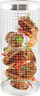 Shportë grilli cilindrike BBQ, çelik inoks, 20 cm, ngjyrë argjendi