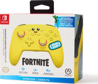 Контролер PowerA Enhanced Fortnite Peely, Безжичен, жолт