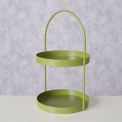 Etagere Boltze Joko, 45cm, me 2 kate, jeshile