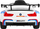 Makina elektrike Ramiz BMW M6 GT3, 131 cm, deri 30 kg, e bardhë