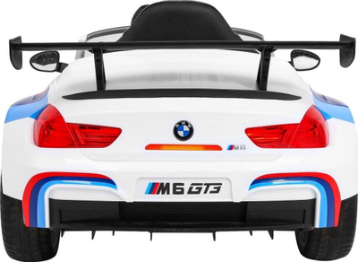 Makina elektrike Ramiz BMW M6 GT3, 131 cm, deri 30 kg, e bardhë