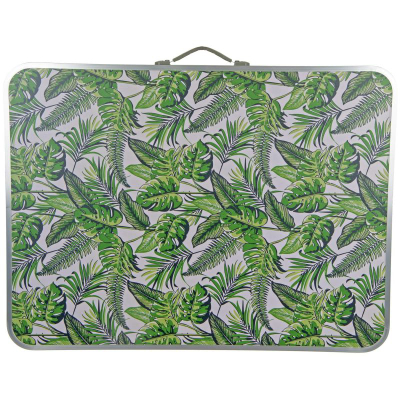 Tavolinë kampingu palosëse Royokamp JUNGLE, 80x60x70 cm, mban deri 30 kg, me motive tropikale