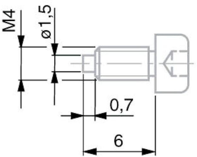 Vidë shtrënguese TESA TECHNOLOGY VKD, M4, për bosht 8 mm, metal