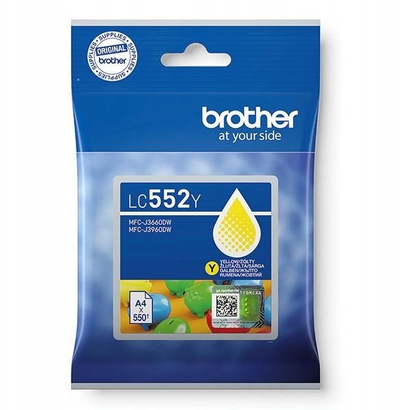 Kuti boje Brother LC-552Y, e verdhë, 550 faqe