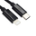 Dviced Cable USB-C To Lightning Nylon Textile 0,25M, Black
