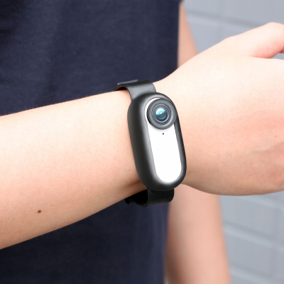 Rrip dore për kamerë SunnyLife Handle Mount Wrist Strap, për Insta360 GO 2, silikon, i zi