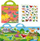 Libër me ngjitësa Askato Sticker Book Dinosaurs, me dinozaurë, për kalamaj 3+