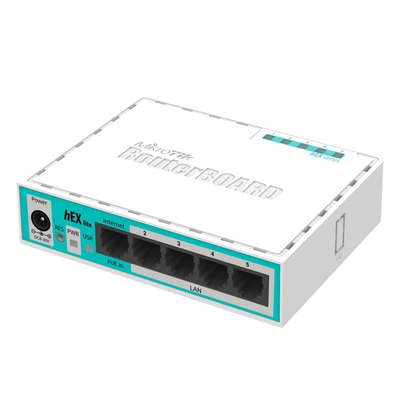 MikroTik hEX Lite RB750r2, 5 porta Ethernet, i bardhë