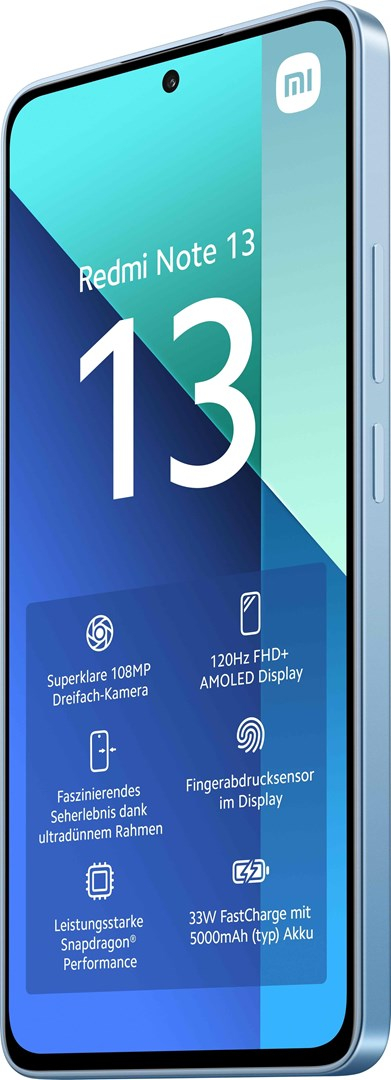 Телефон Xiaomi Redmi Note 13, 128GB, 6GB RAM, Ice Blue